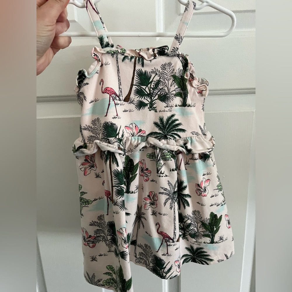 Janie and Jack tropical flamingo dress 18-24 months